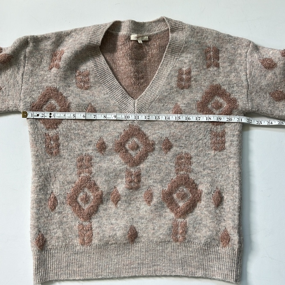 Mystree Soft Knit Sweater in Warm Taupe, Pink - Picture 9 of 10